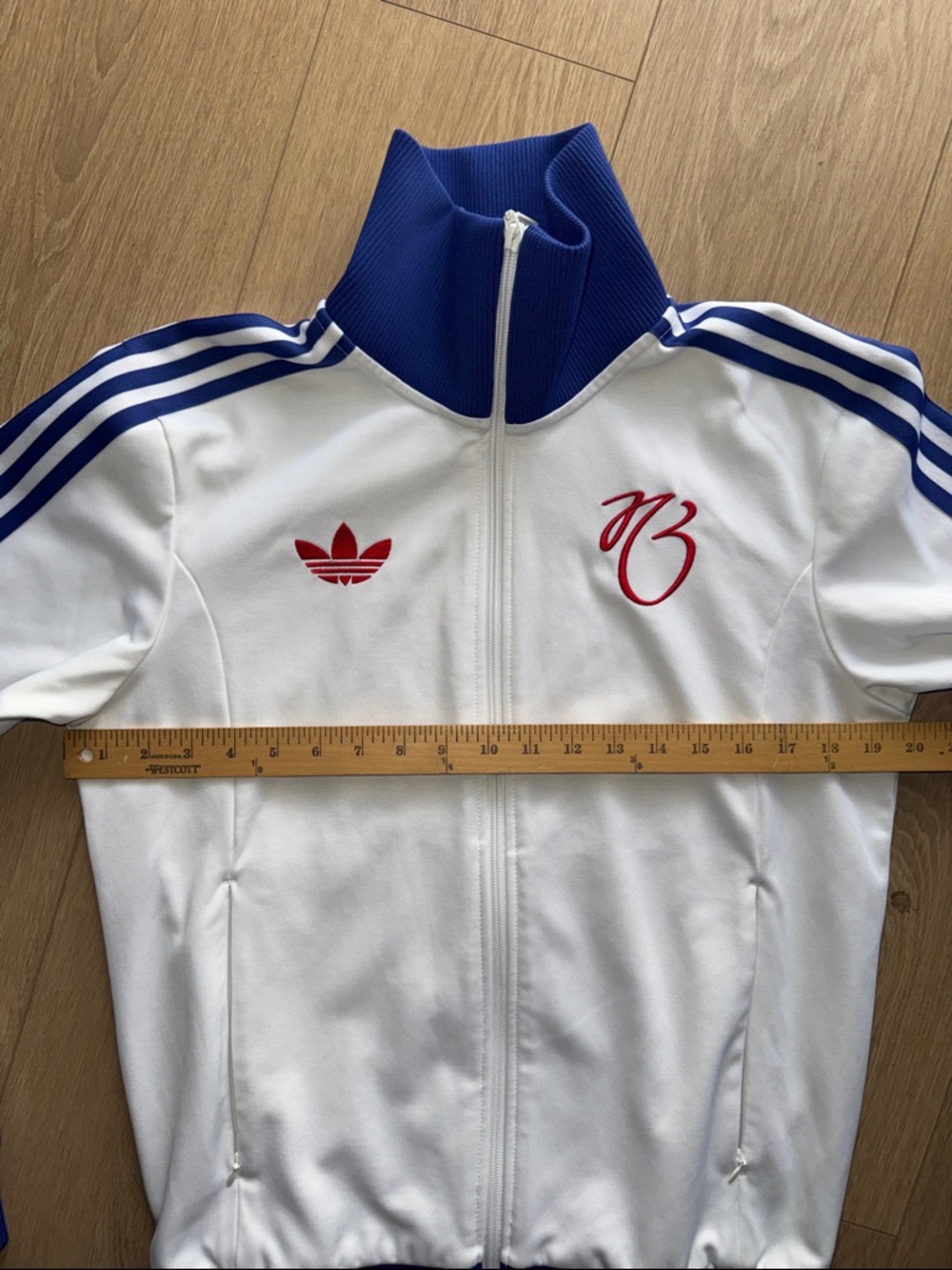 adidas Originals x Jude Bellingham Track Top Jacket White Blue Size M - Picture 15 of 16
